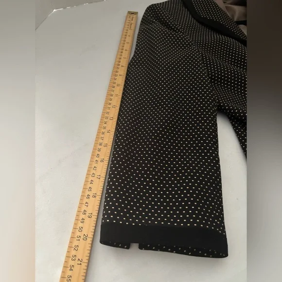 KASPER BLACK & BONE POLKA DOT JACQUARD TEXTURED THREE BUTTON JACKET. SZ 12 - Picture 10 of 11